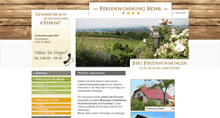 Desktop Screenshot of ferienwohnung-hohl.de